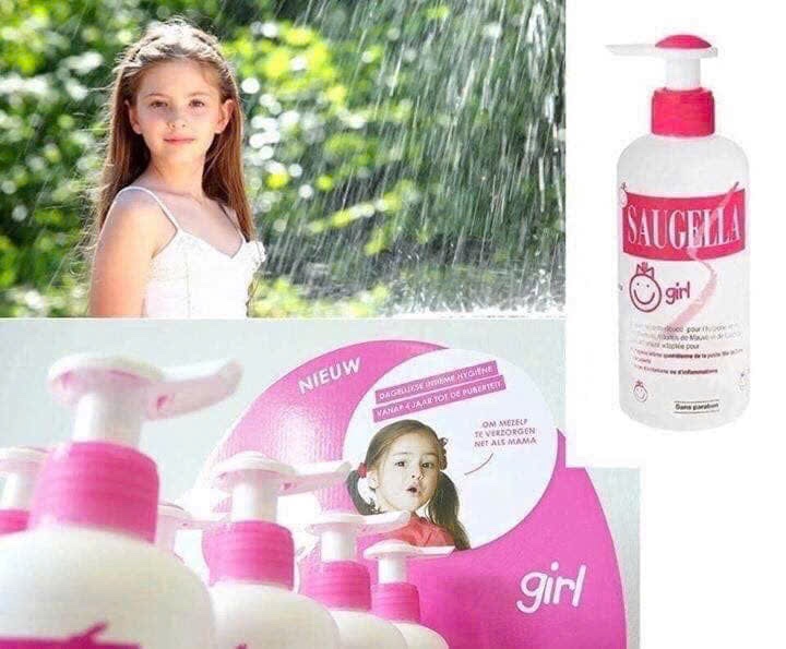 Saugella Dung dịch vệ sinh bé gái 3-12 tuổi Pháp (200ml)