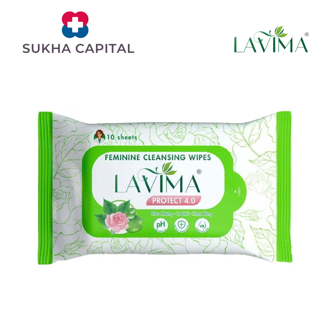 Lavima Protect 4.0 Khăn ướt vệ sinh phụ nữ, Việt Nam (10 miếng)
