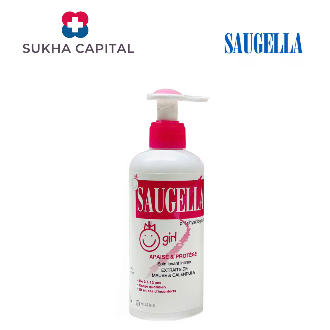 Saugella Dung dịch vệ sinh bé gái 3-12 tuổi Pháp (200ml)