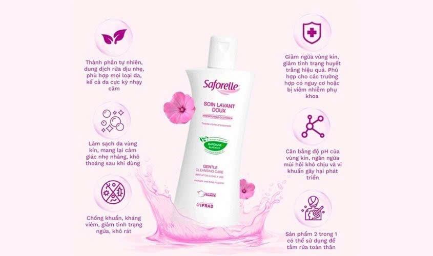 Saforelle Dung dịch vệ sinh phụ nữ Pháp (250ml)