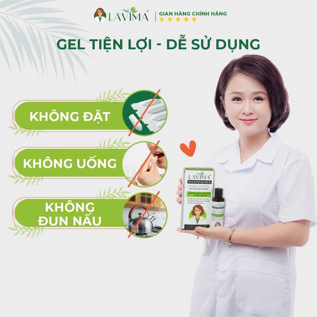 Lavima Dung dịch vệ sinh phụ nữ dạng gel rửa thảo dược, Việt Nam (tuýp 20g)