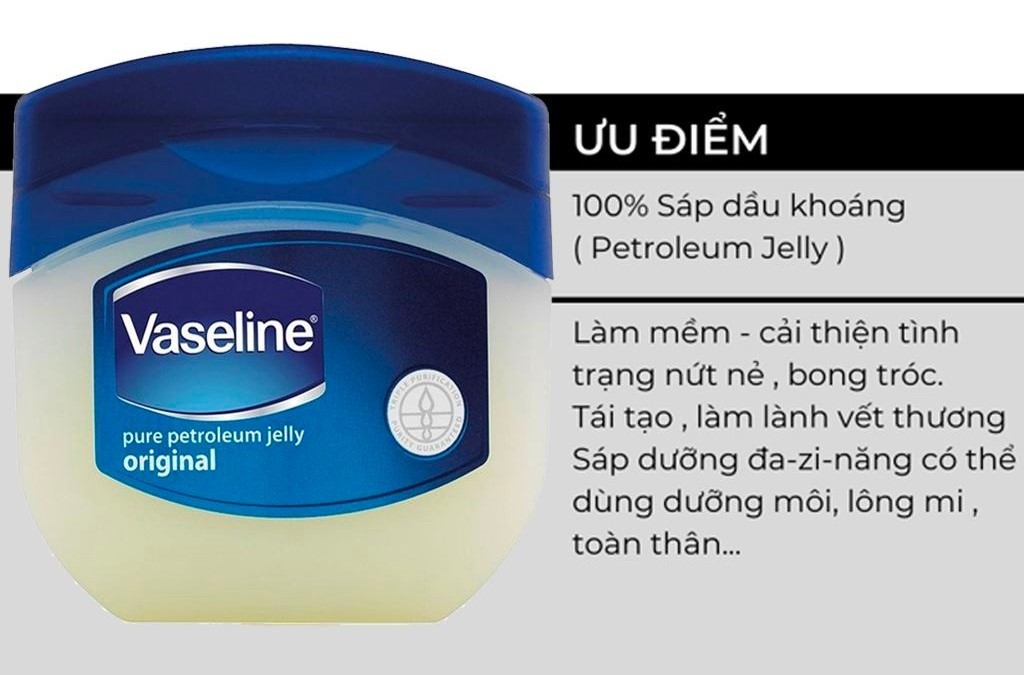 Vaseline Pure Petroleum Jelly Sáp dưỡng ẩm, Mỹ (50ml)