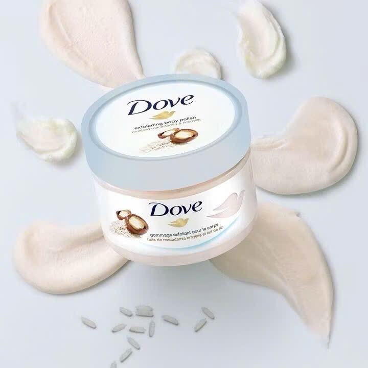 Dove Exfoliating Body Polish Tẩy da chết toàn thân bản Đức hương maccadania, Đức (225ml)