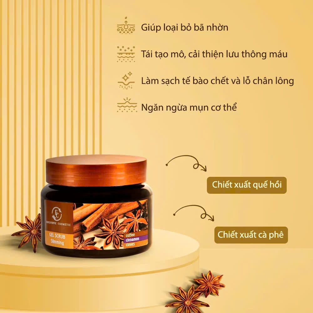 Bilena Body Scrub Coffee Cloves Cinnamon Tẩy da chết toàn thân chiết xuất từ quế hồi và cafe Nga (380g)