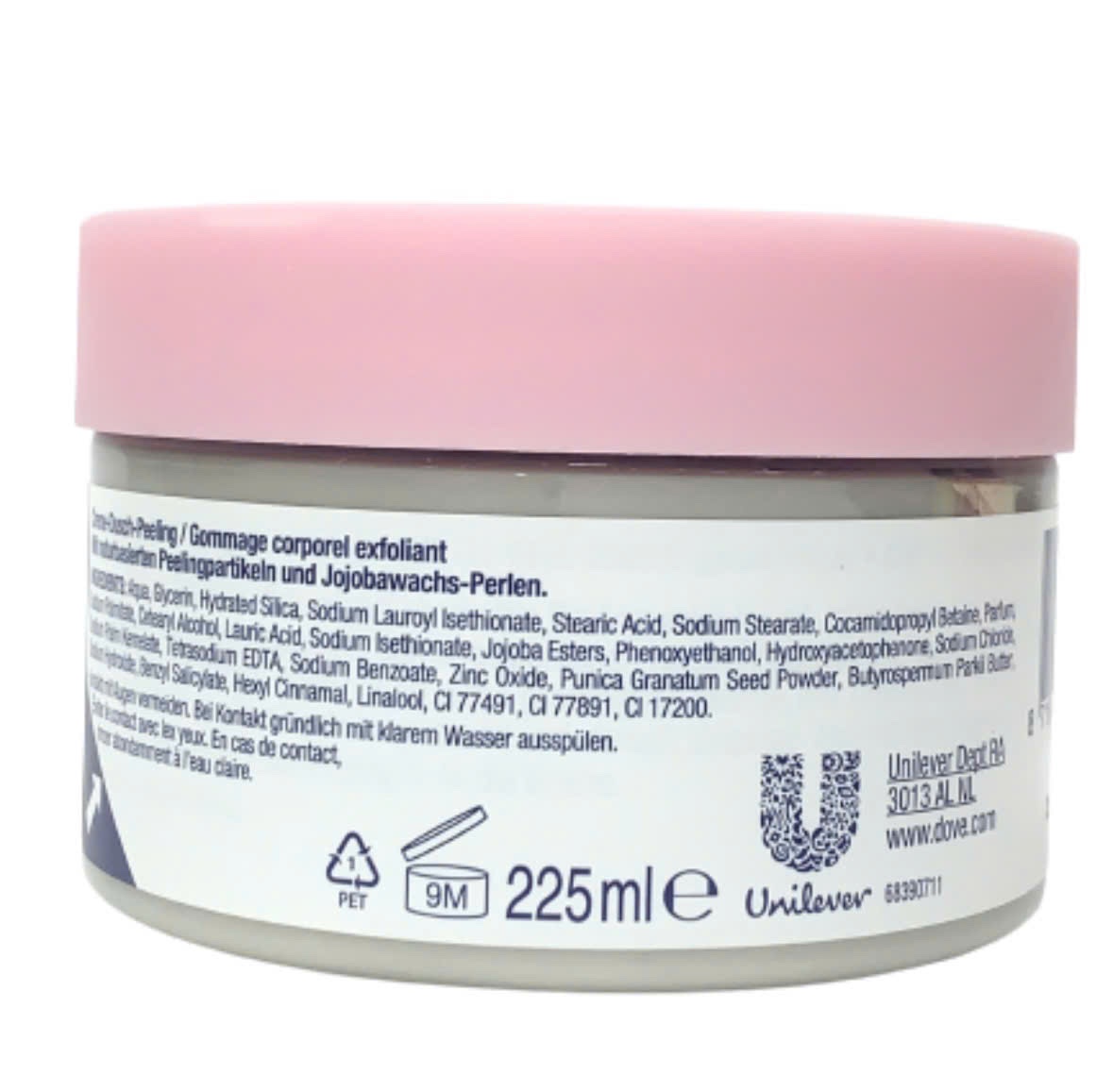 Dove Exfoliating Body Polish Tẩy da chết toàn thân bản Đức hương lựu, Đức (225ml)