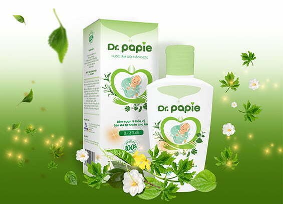 Dr. Papie Nước tắm gội thảo dược cho trẻ 0-3 tuổi, Việt Nam (230ml)