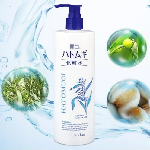 Hatomugi Moisturizing & Washing sữa tắm trắng da ý dĩ màu trắng, Nhật bản (800ml)