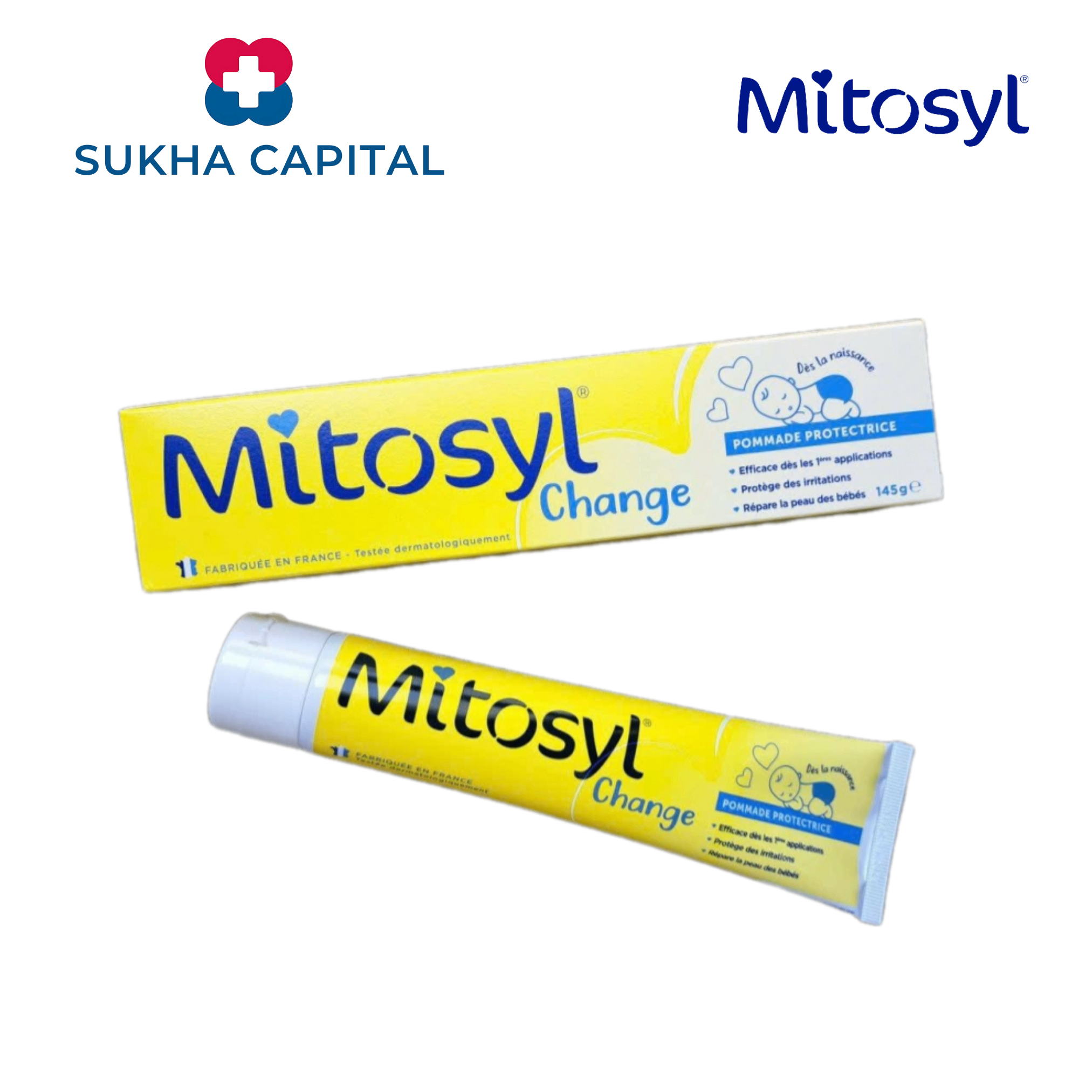 Kem Mitosyl Change giảm sẹo, hăm tã côn trùng cắn cho trẻ em và người lớn, Pháp ( 65g)