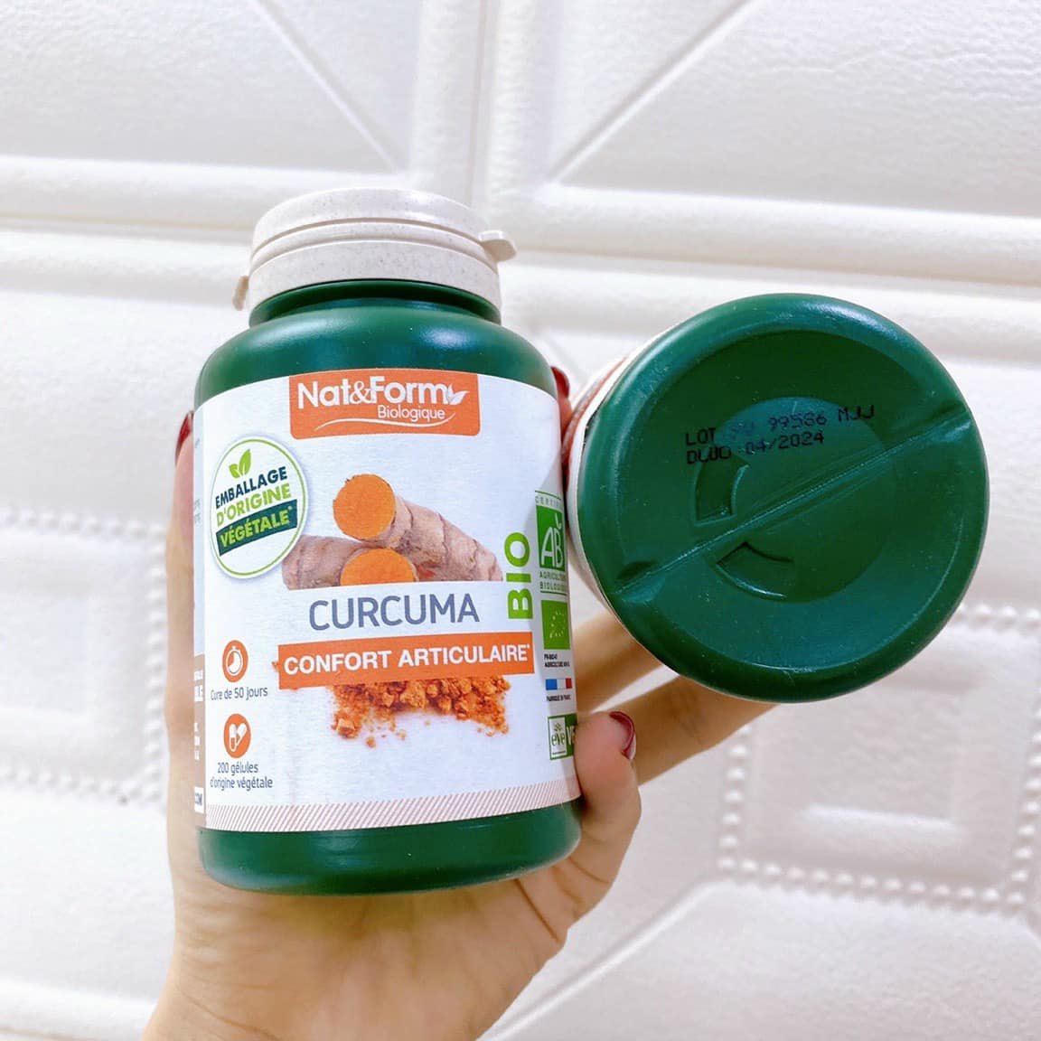 Nat&Form Curcuma Pipérine Viên tinh nghệ và tiêu đen, Pháp (200v)
