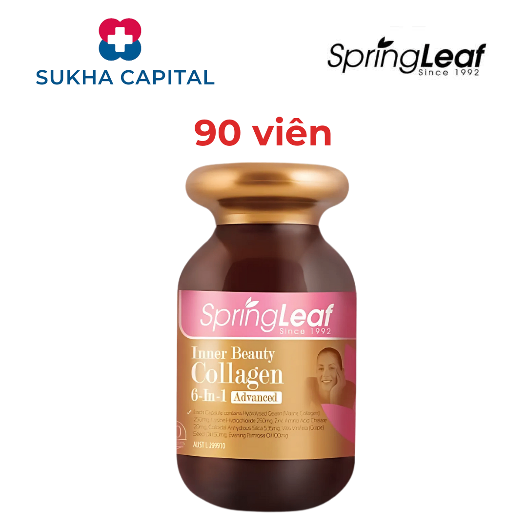 SpringLeaf Inner Beauty Collagen 6in1 Viên collagen cao cấp 6 chức năng Úc (90v)