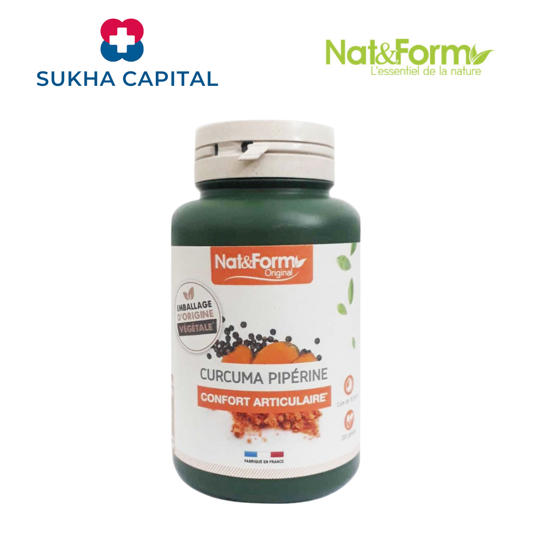 Nat&Form Curcuma Pipérine Viên tinh nghệ và tiêu đen, Pháp (200v)