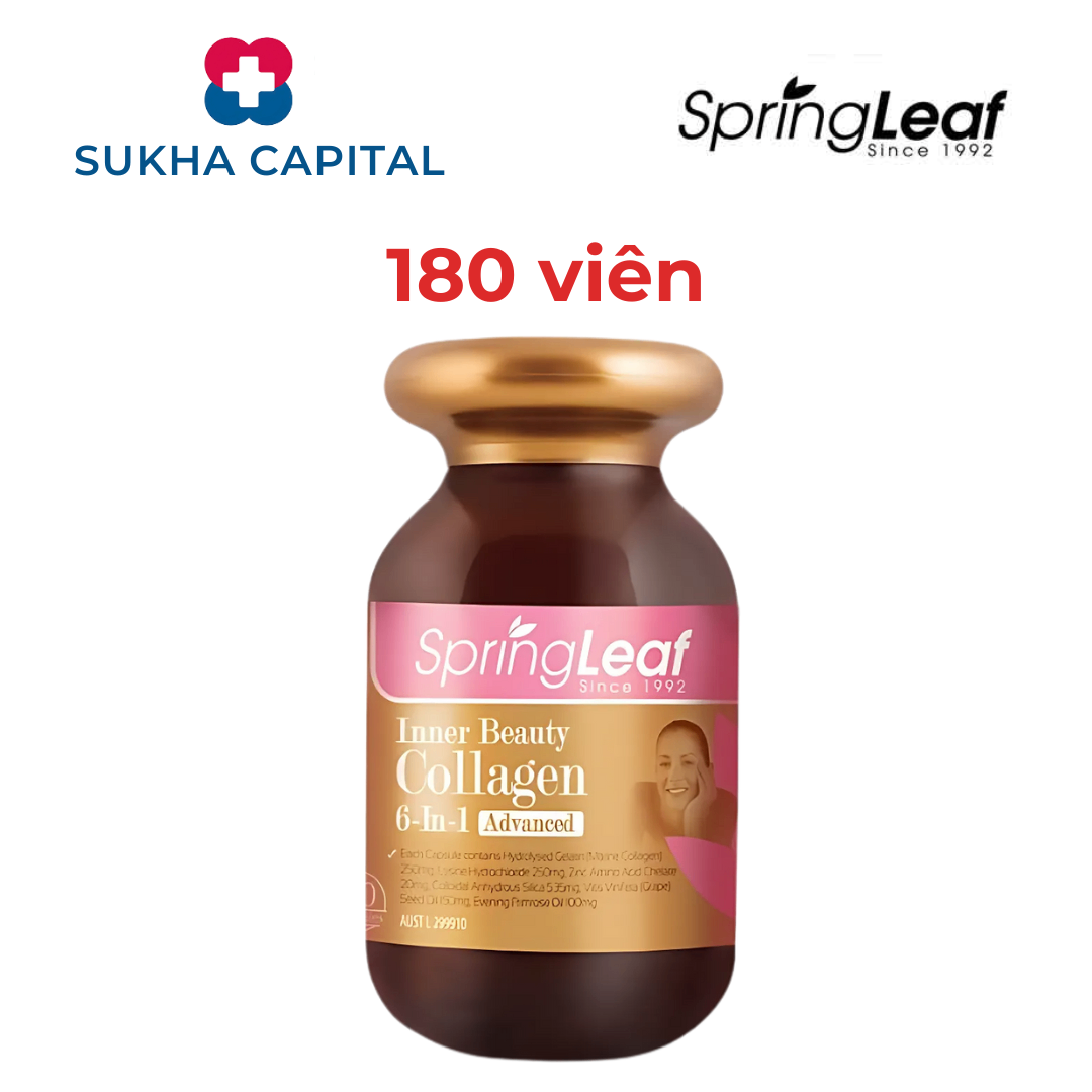 SpringLeaf Inner Beauty Collagen 6in1 Viên collagen cao cấp 6 chức năng Úc (180v)