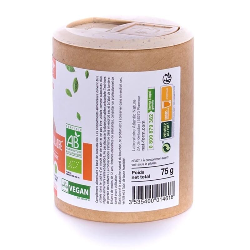 Nat&Form Curcuma Pipérine Viên tinh nghệ và tiêu đen, Pháp (200v)