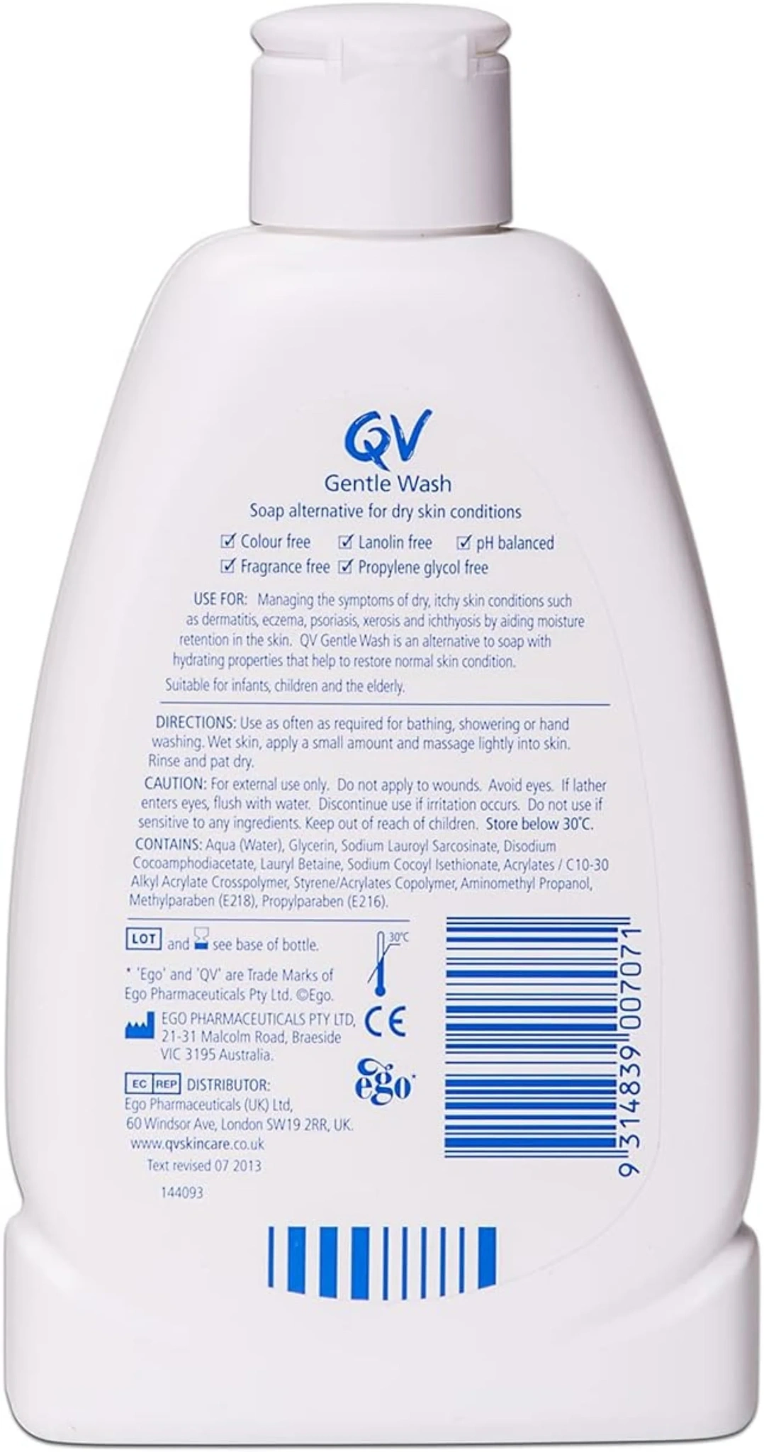 Ego QV Baby Gentle Wash Sữa tắm dịu nhẹ cho trẻ từ sơ sinh Úc (250g)