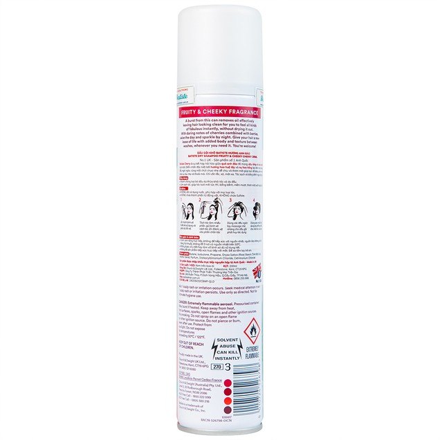 Batiste Dry Shampoo Dầu gội đầu khô Cherry UK (200ml)