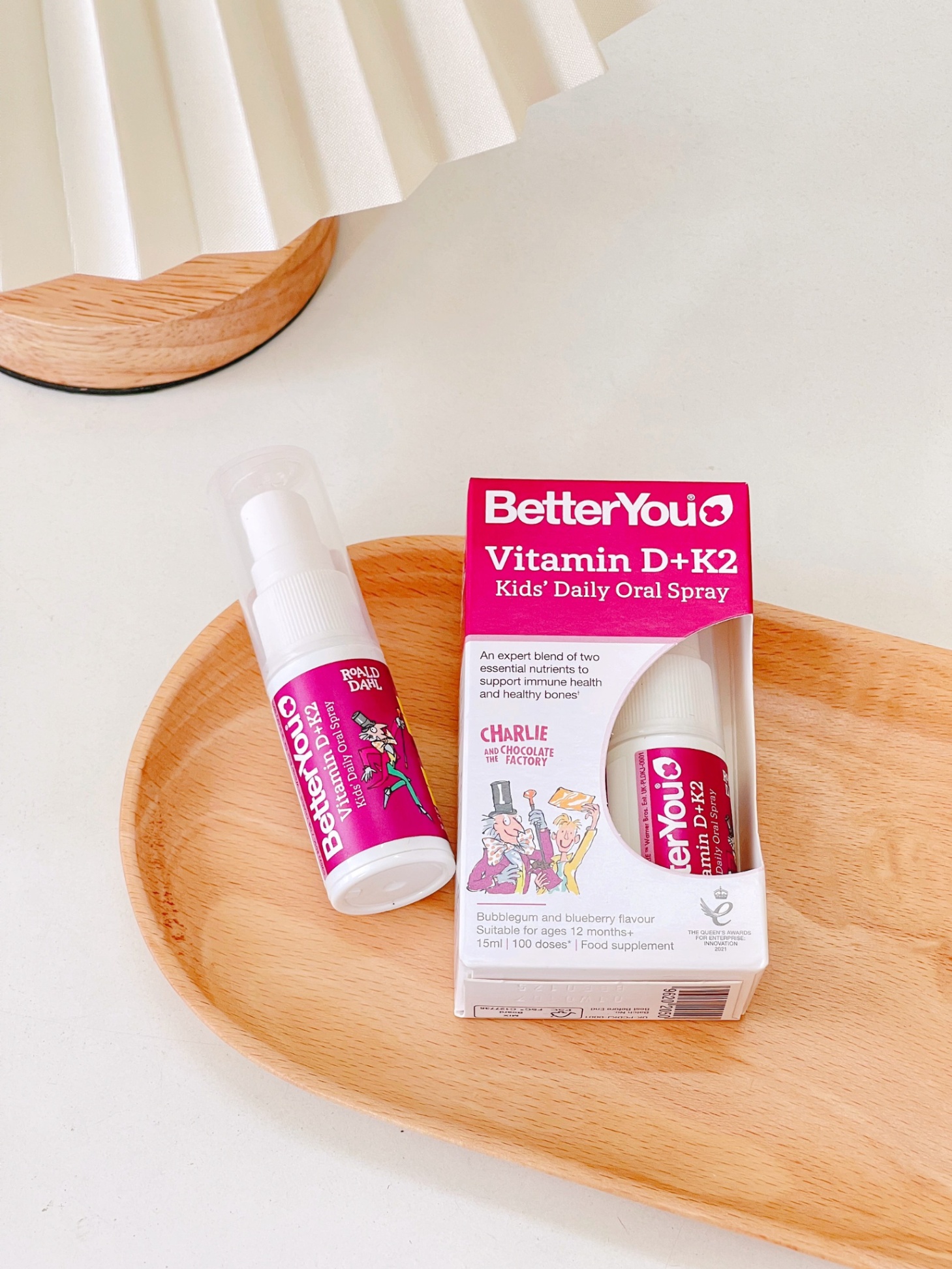 BetterYou Vitamin D+K2 Kids' Daily Oral Spray Vitamin D+K2 dạng xịt, UK (15ml)