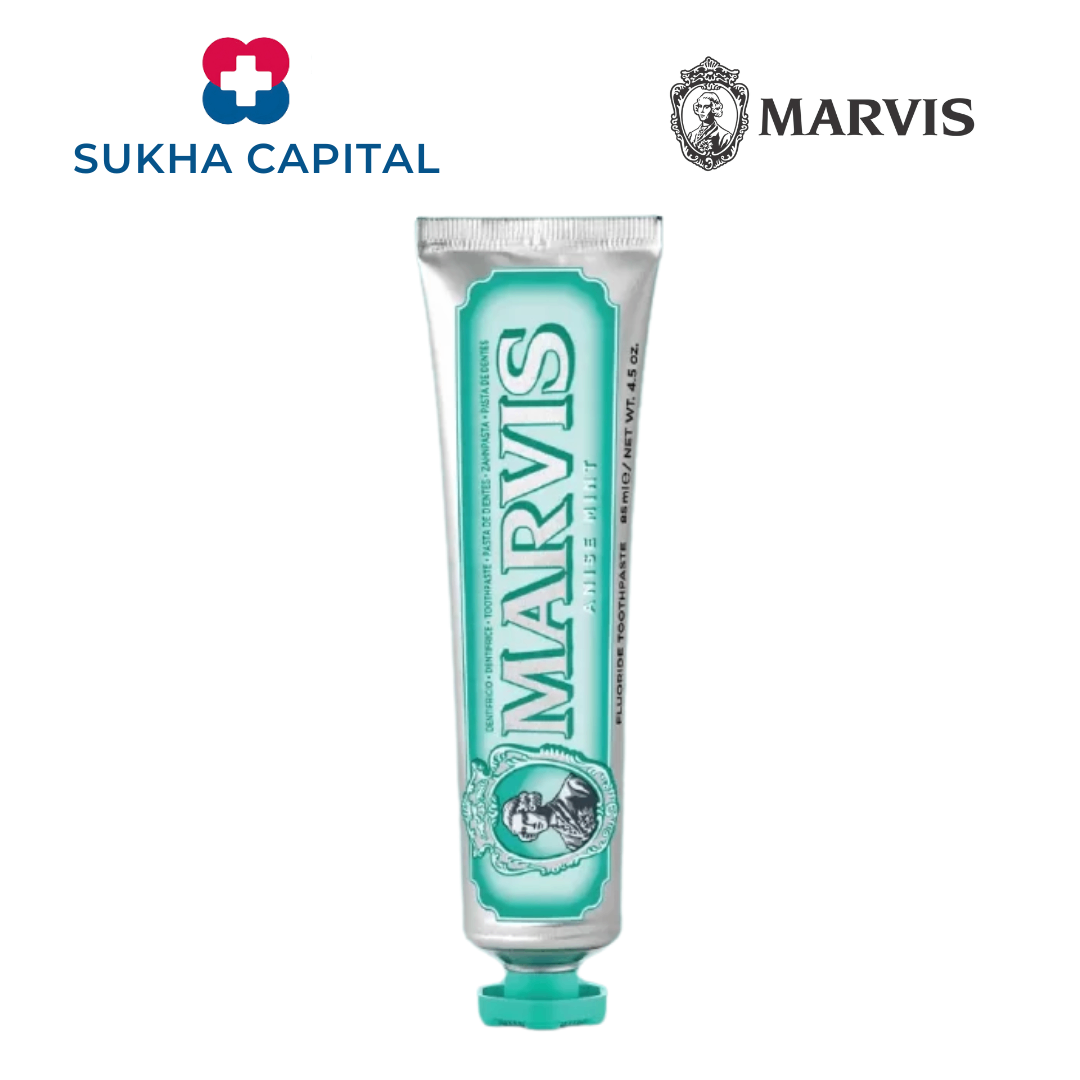 Marvis Whitening Mint Kem đánh răng, Ý (25ml màu xanh ngọc )