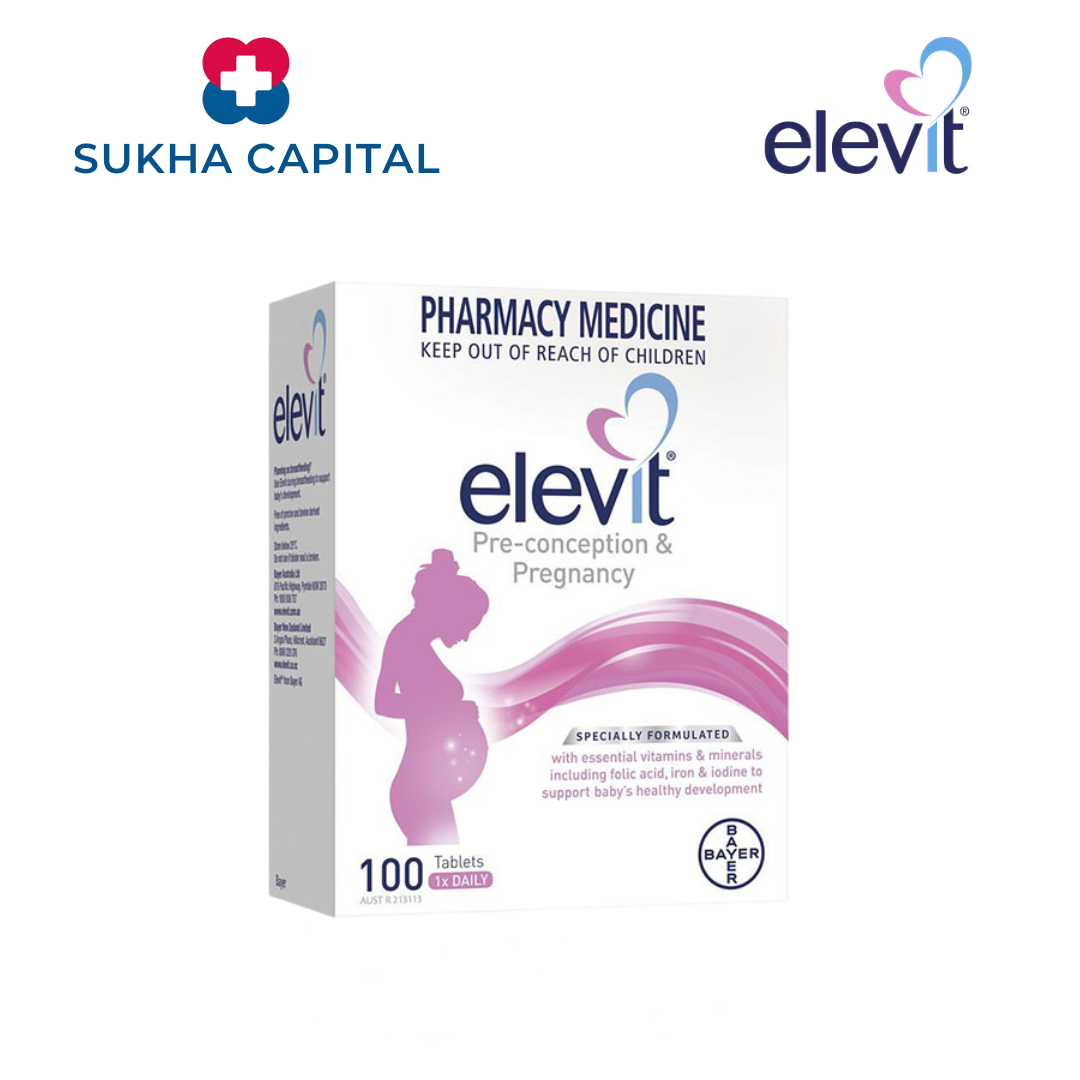 Bayer Elevit Pregnancy Vitamin bổ trợ thụ thai, bầu Elevit hồng Úc (100v)