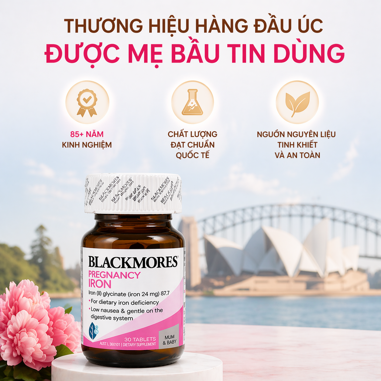 Blackmores Pregnancy IRON Viên sắt cho phụ nữ và bà bầu Úc (30v)