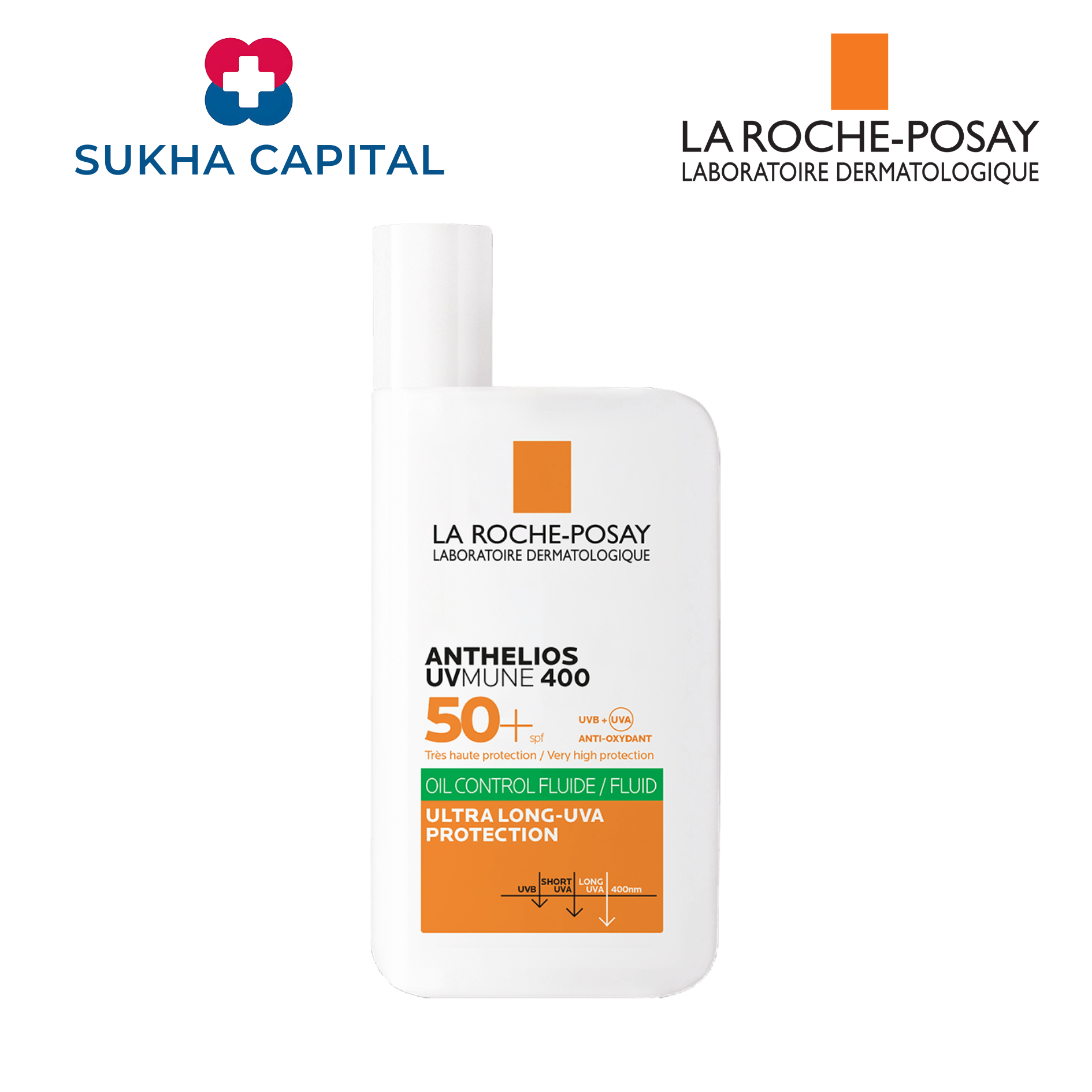 LRP La RochePosay Anthelios Uvmune 400 Fluide Invisible SPF 50+ Kem chống nắng dạng sữa lỏng cho da nhạy cảm, Pháp (50ml)