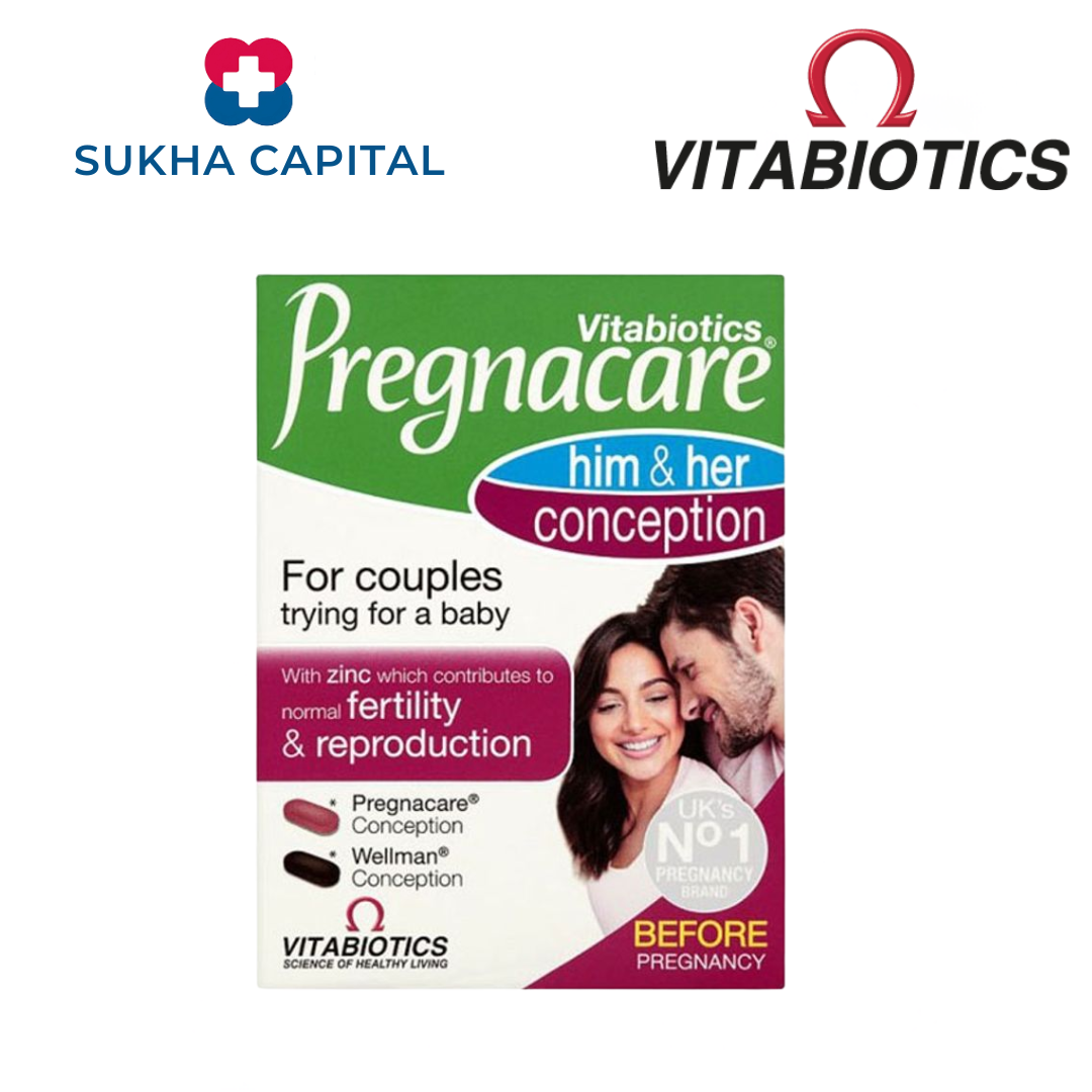 Vitabiotics Pregnacare Him and Her Conception Vitamin tăng thụ thai vợ chồng UK (84v)