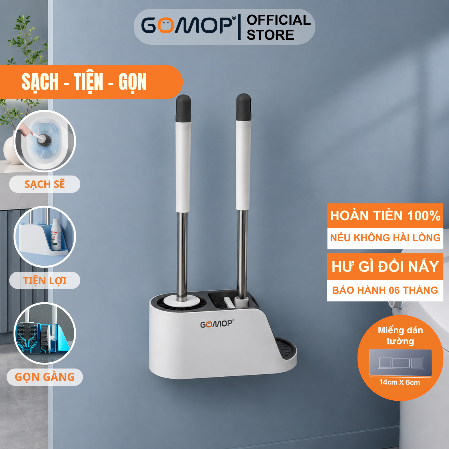 [18] Bộ Cây Cọ Bồn Cầu 3in1 XiLi MT5