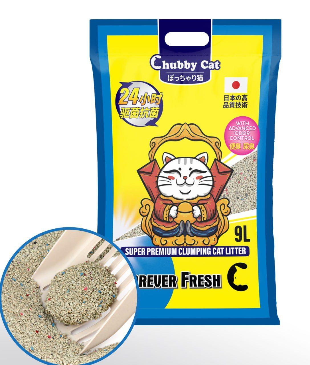 Mô tả sản phẩm Cát vệ sinh Nhật CHUBBY CAT Super Premium Clumping