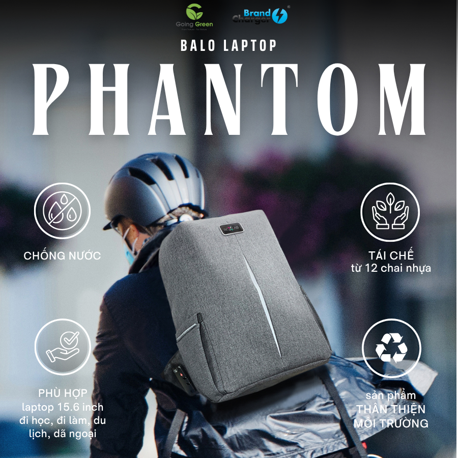 Balo Brandcharger chống trộm tuyệt đối Phantom