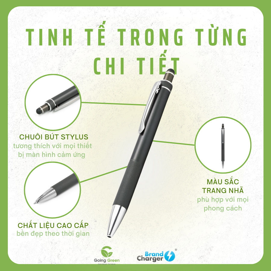 Bút Bi Neo Eco BrandCharger – Nhôm Tái Chế, Stylus Tích Hợp