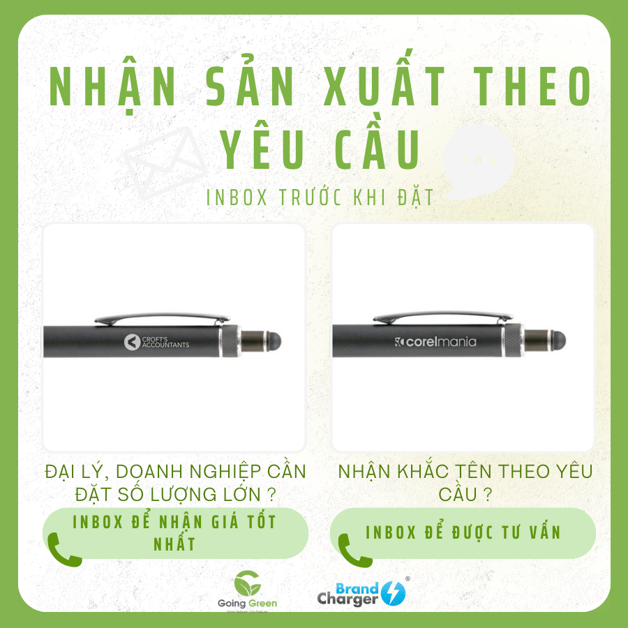 Bút Bi Neo Eco BrandCharger – Nhôm Tái Chế, Stylus Tích Hợp