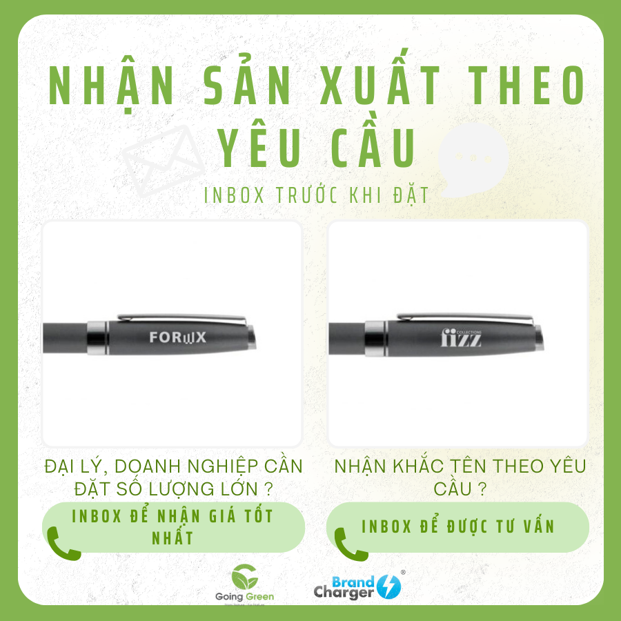 Bút kim loại tái chế BrandCharger Atlas