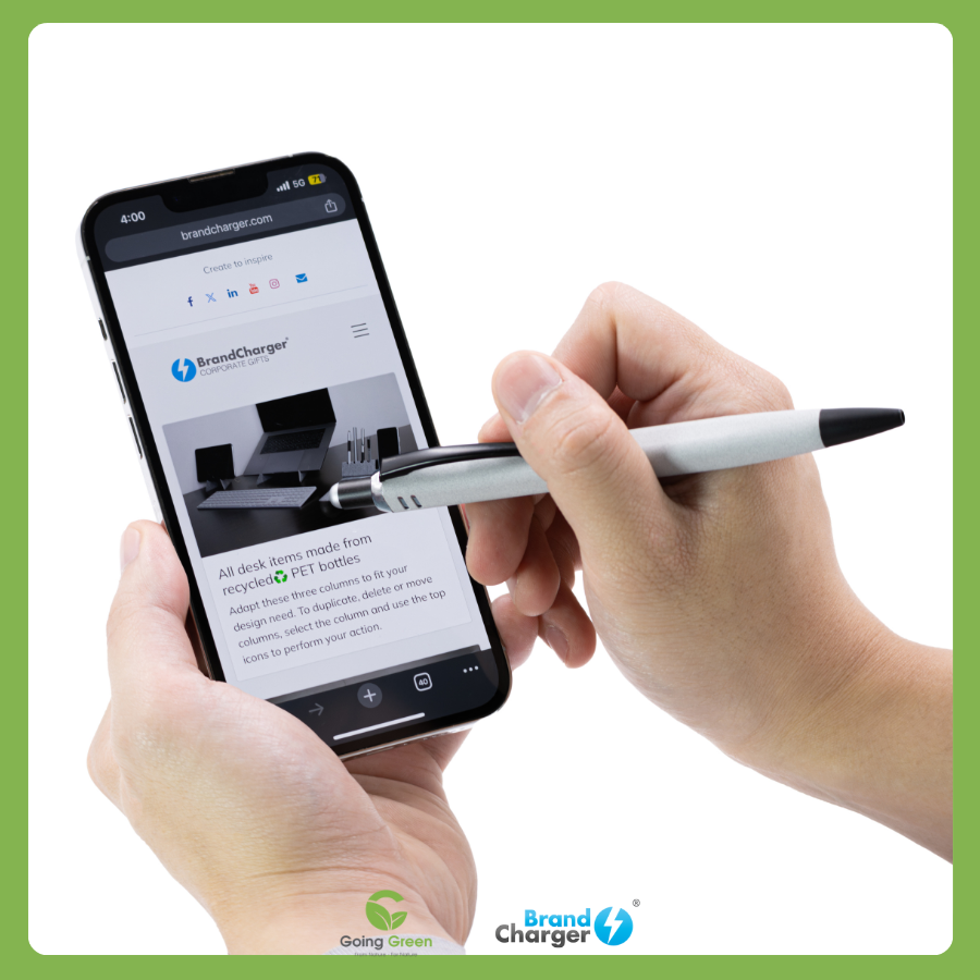 Bút Bi Eira Eco BrandCharger – Nhôm Tái Chế Phủ Frost, Stylus Tích Hợp