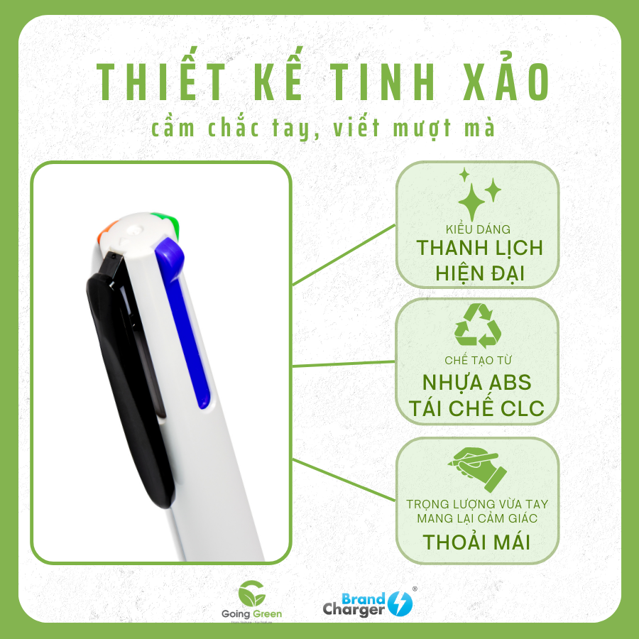 Bút nhựa tái chế BrandCharger QuadFlow