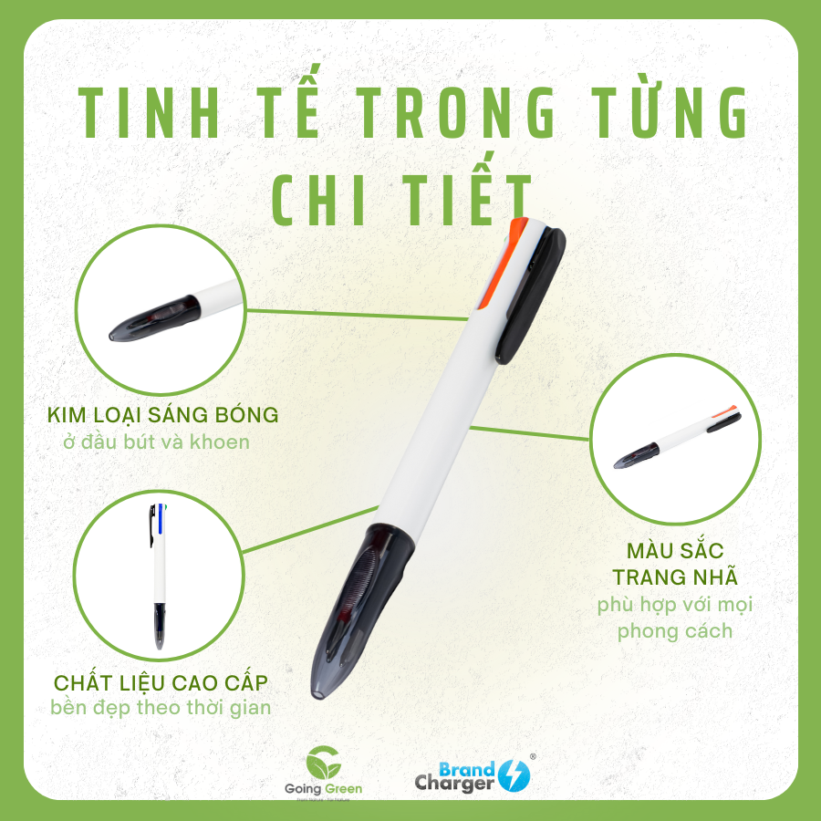 Bút nhựa tái chế BrandCharger QuadFlow