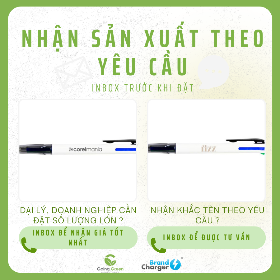 Bút nhựa tái chế BrandCharger QuadFlow