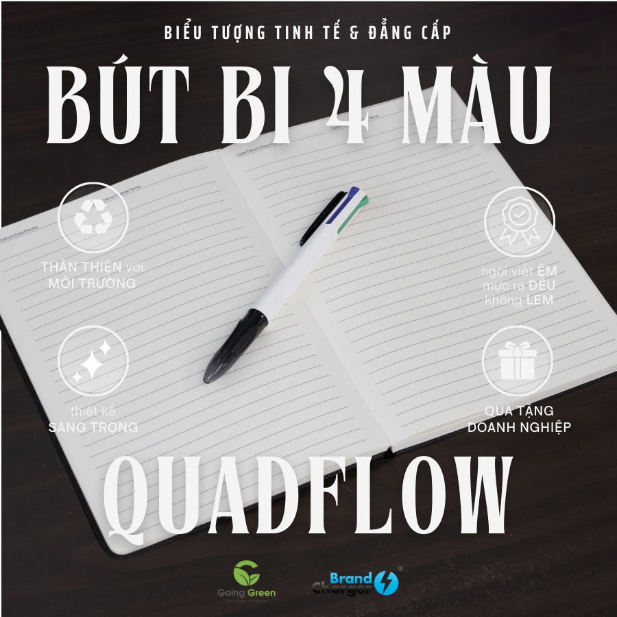 Bút nhựa tái chế BrandCharger QuadFlow