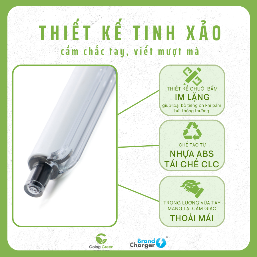 Bút Rollerball Serene Eco BrandCharger – ABS Tái Chế
