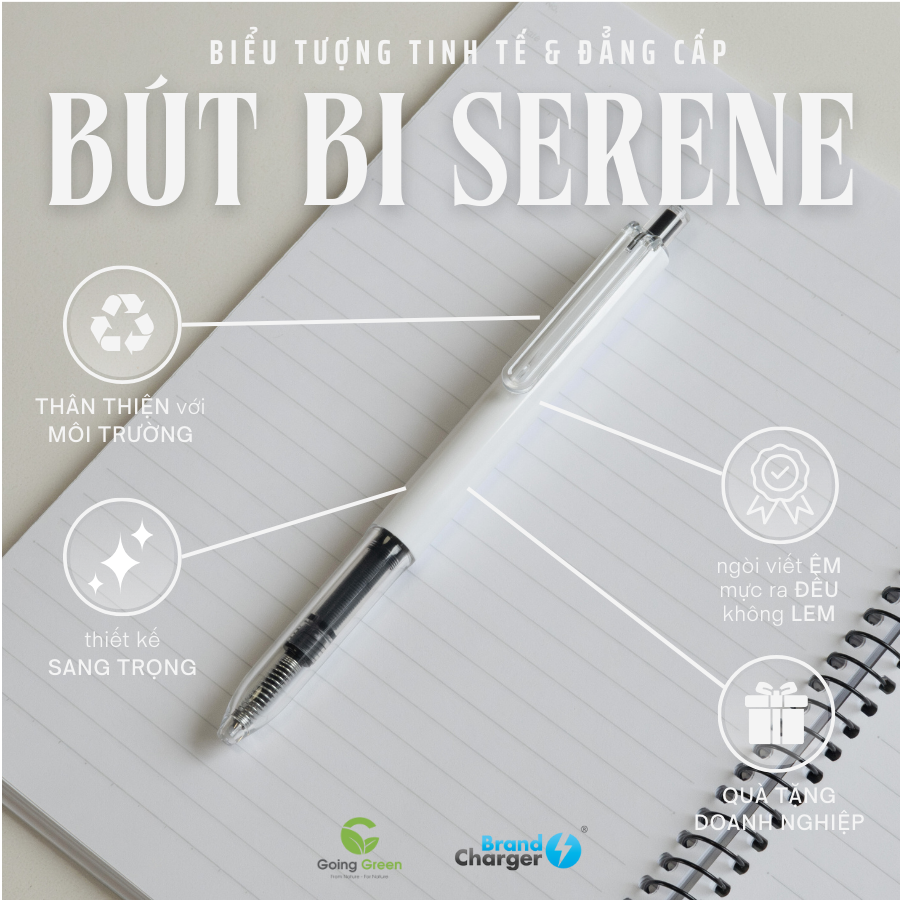 Bút Rollerball Serene Eco BrandCharger – ABS Tái Chế