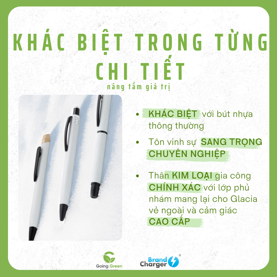 Bút Bi Glacia Eco BrandCharger từ Nhôm Tái Chế