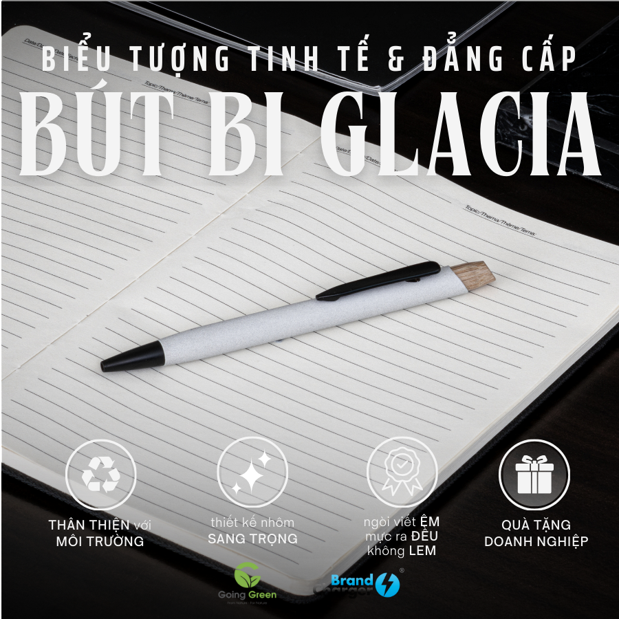 Bút Bi Glacia Eco BrandCharger từ Nhôm Tái Chế