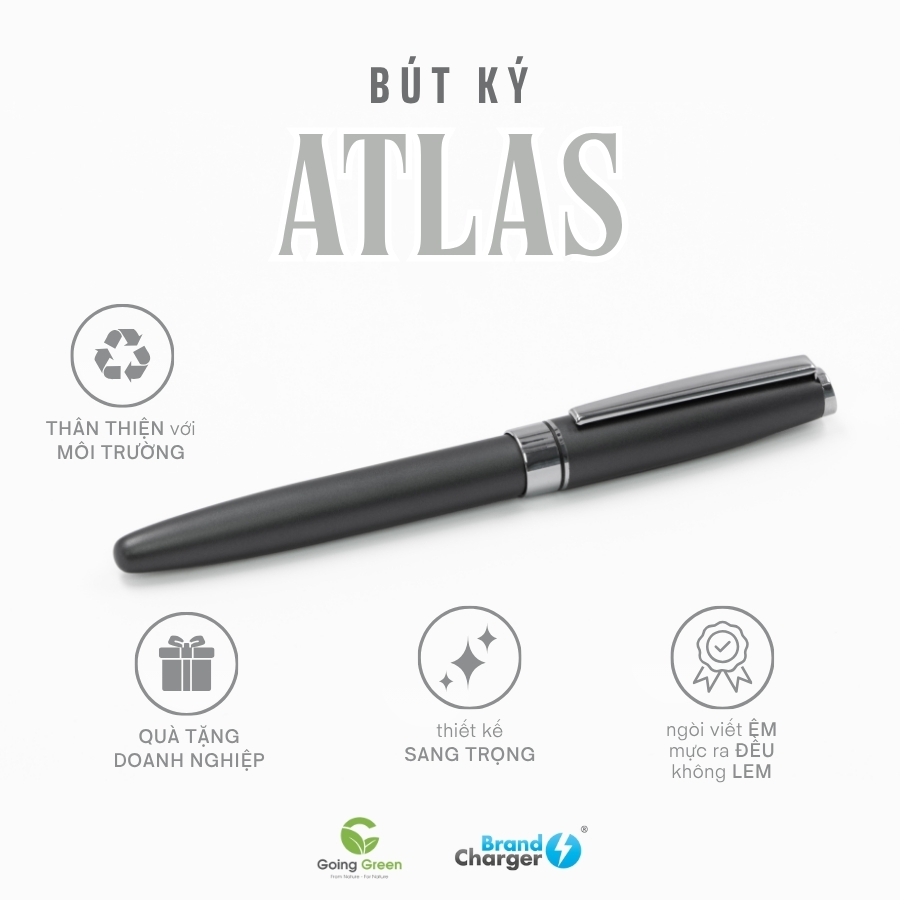 Bút kim loại tái chế BrandCharger Atlas