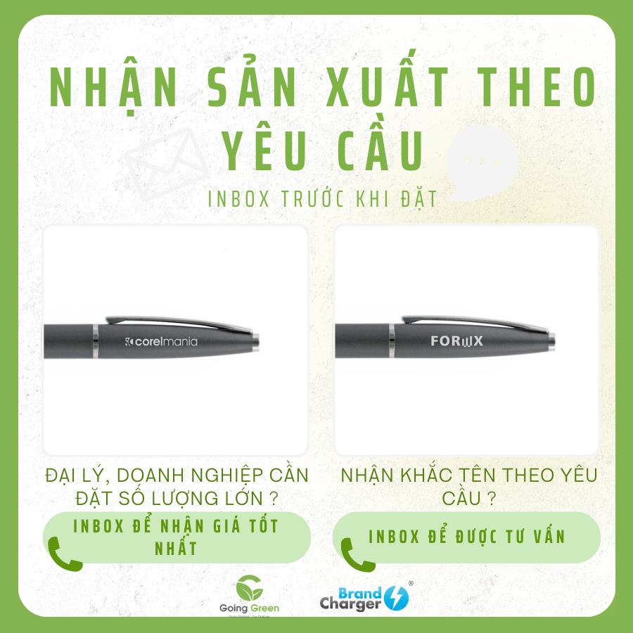Bút kim loại tái chế BrandCharger Luna