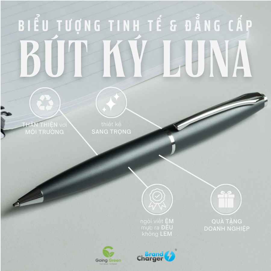 Bút kim loại tái chế BrandCharger Luna