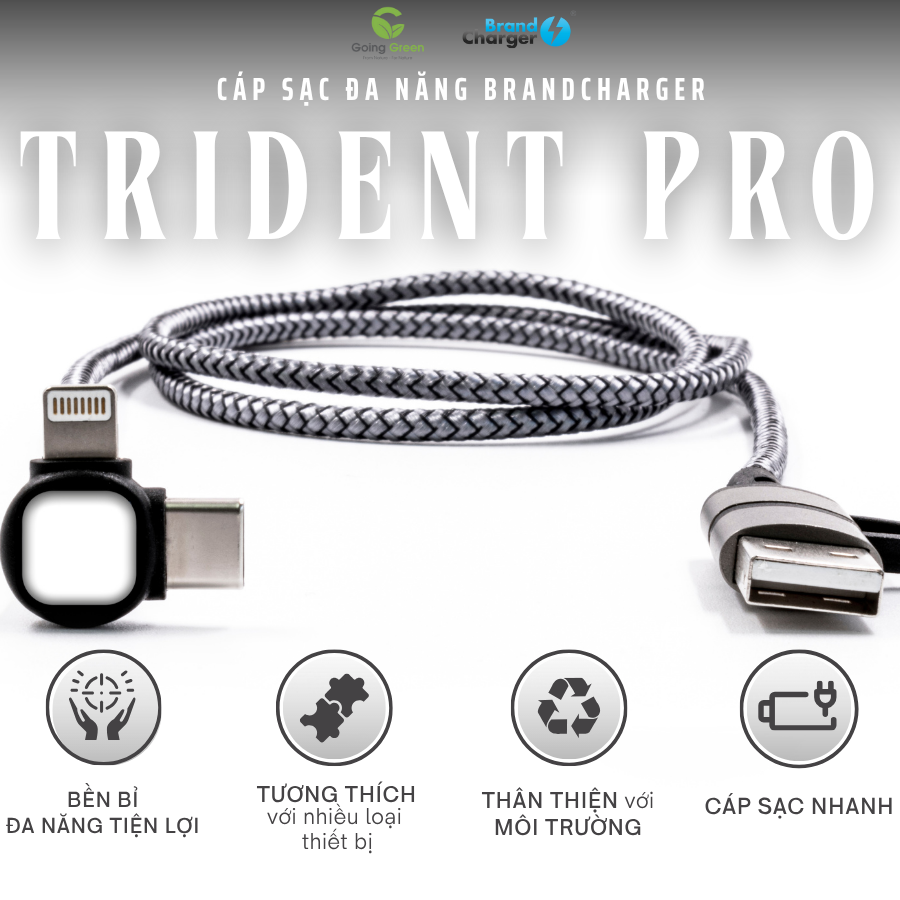 Cable chuyển đổi Brandcharger thông minh Trident Pro Eco