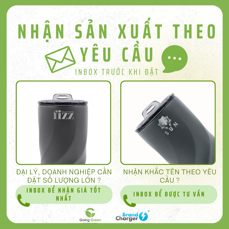 Ly giữ nhiệt BrandCharger Calix Ceramica lót sứ