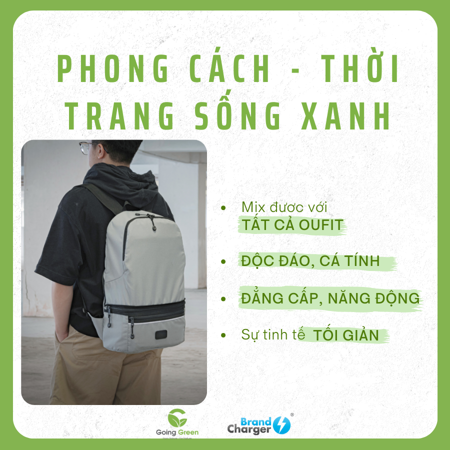 Túi đeo chéo, balo xếp gọn Brandcharger Combo