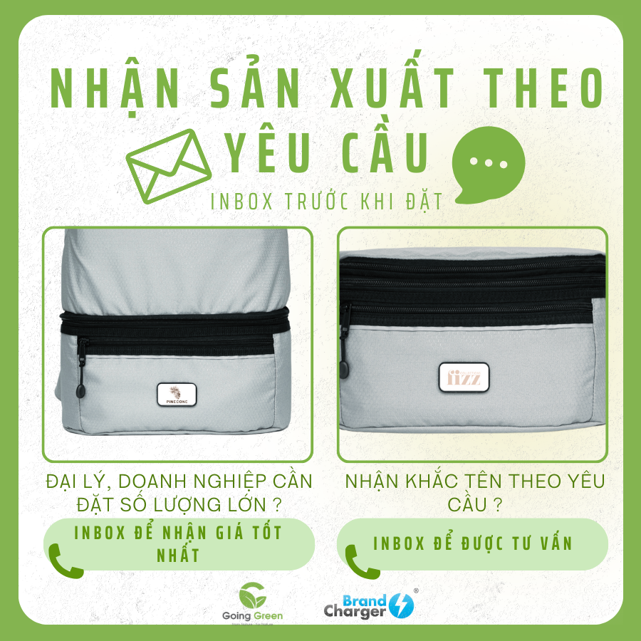 Túi đeo chéo, balo xếp gọn Brandcharger Combo
