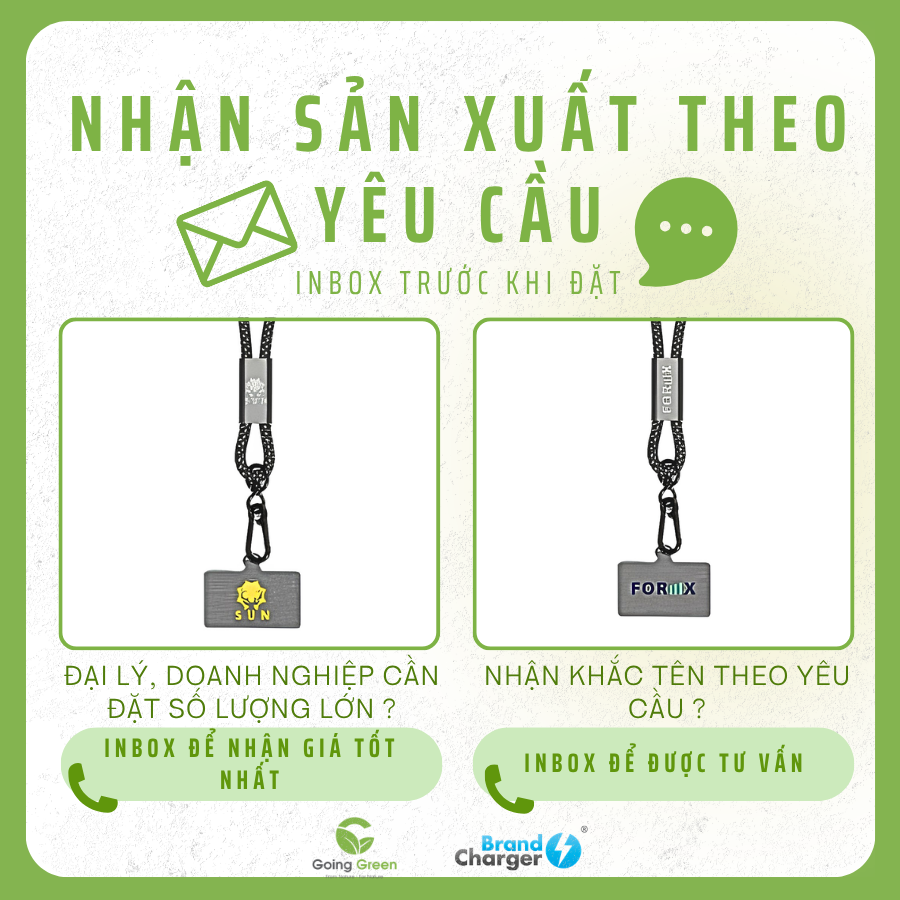 Dây đeo điện thoại tích hợp cổng sạc BrandCharger Lany Charge Eco