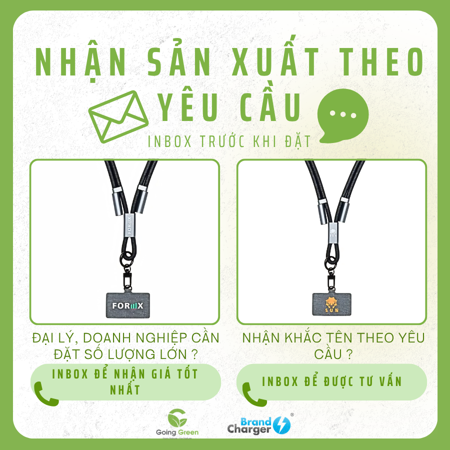Dây đeo điện thoại tích hợp cổng sạc BrandCharger Lany Charge Lite