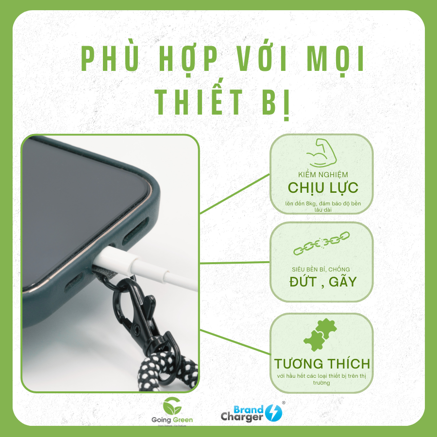 Dây treo điện thoại cổ tay Brandcharger Lany Wristband Eco